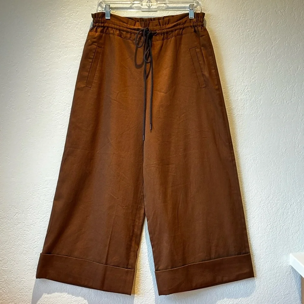 Roucha Penet Wide Leg Twill Cuffed Pant - Picture 4 of 12